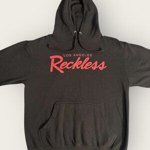 Young & Reckless Black & Red Streetwear Hoodie – Size Medium